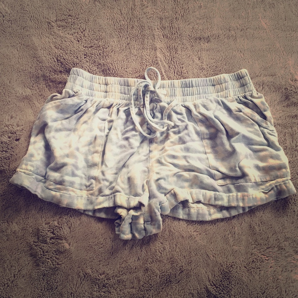 Blue Tie Dye Pajama Shorts